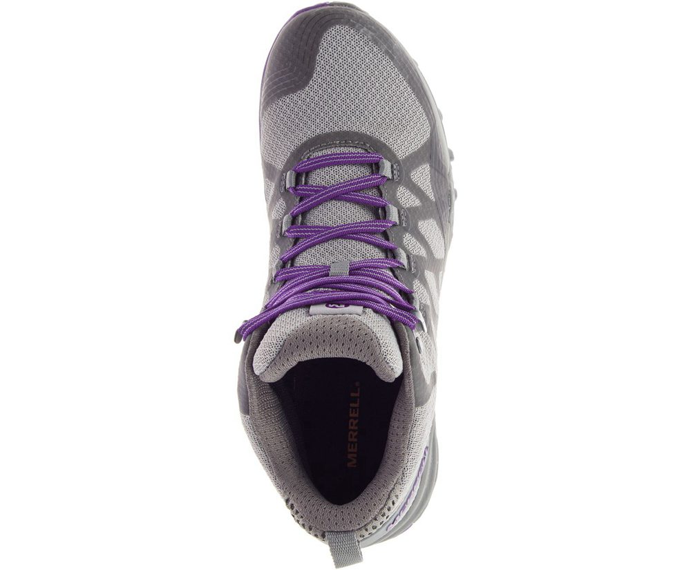 Botas Senhora - Merrell Siren 3 Mid Waterproof - Cinzentas/Roxo - ZHU897431